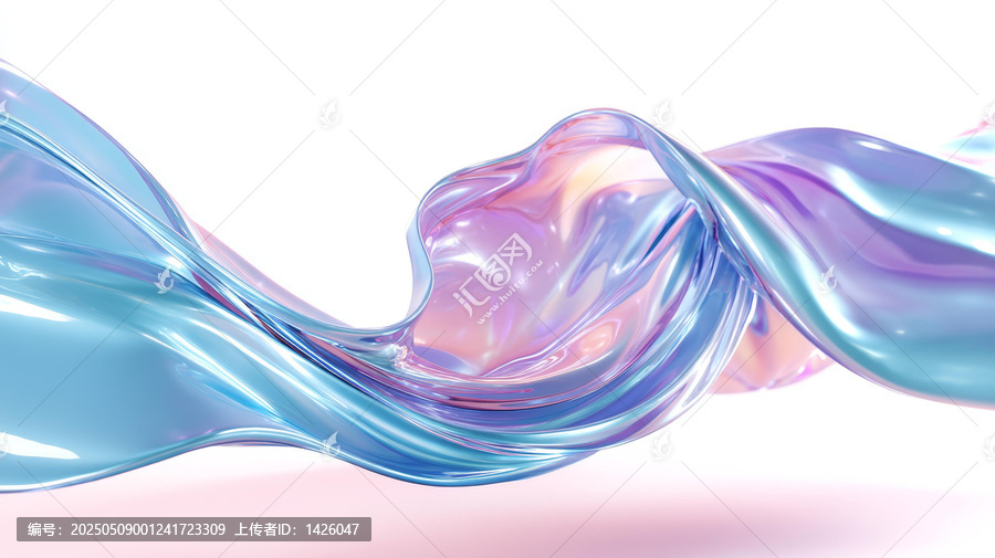 抽象流動的彩虹色織物設計