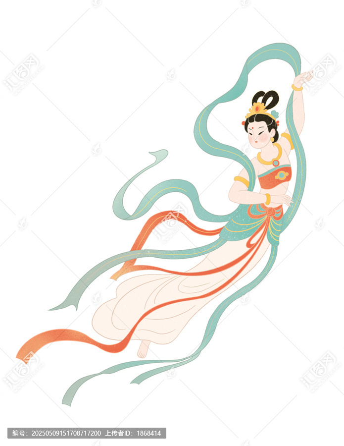 飛天仙女插畫