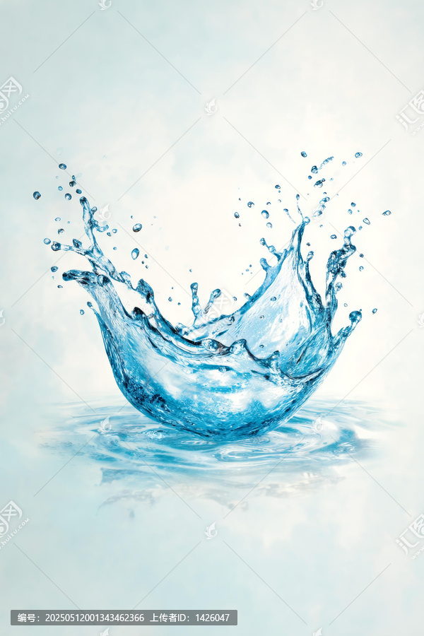 水滴濺起的水花藝術(shù)設(shè)計
