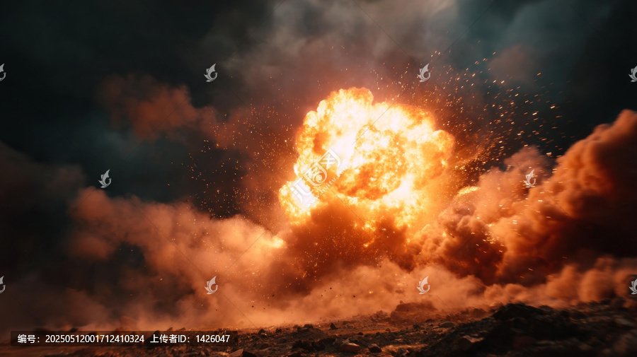 黑暗環(huán)境中巨大的爆炸