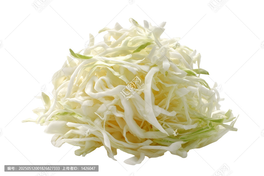 [免摳素材]新鮮切碎的卷心菜特寫