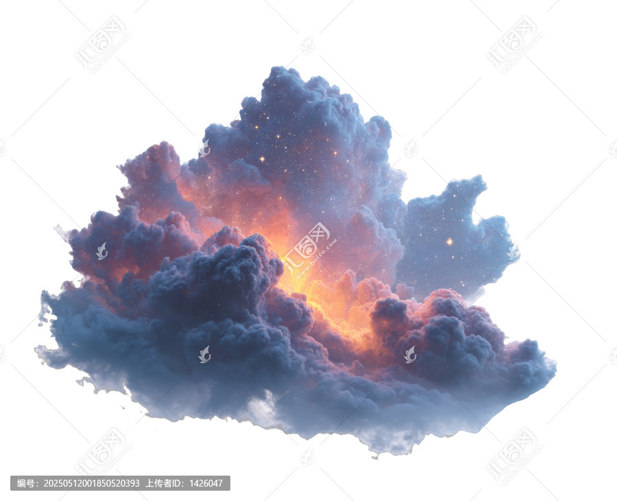 [免摳素材]夢幻星云彩霞圖