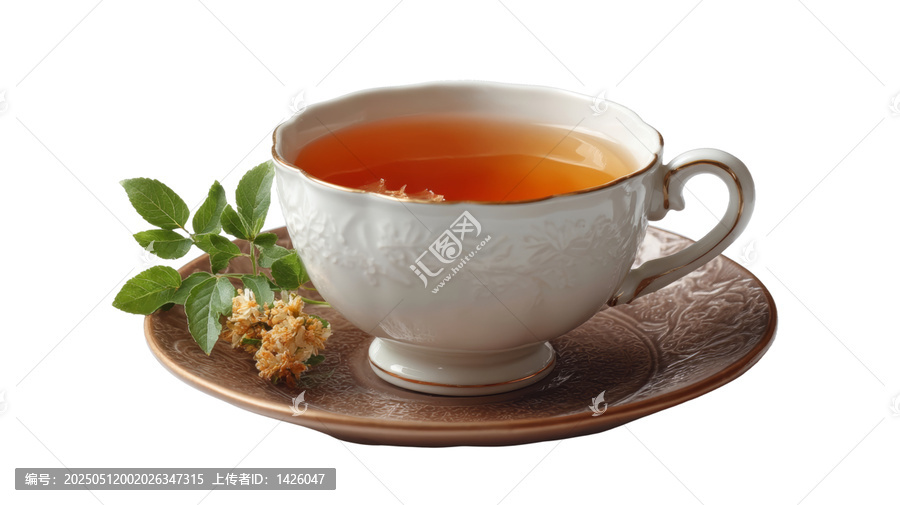 [免摳素材]精美的花卉茶杯