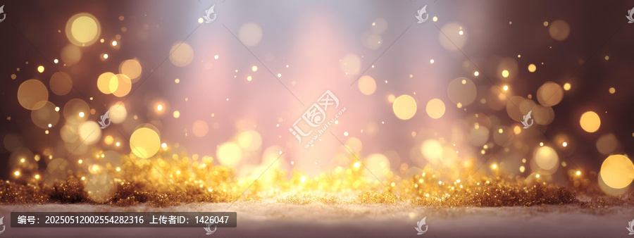 金色閃光背景與光斑效果