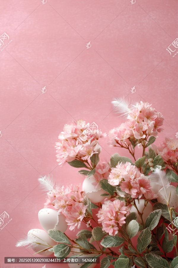 粉嫩復(fù)活節(jié)花卉裝飾