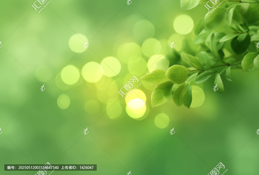 清新綠葉背景圖