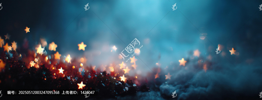 夢(mèng)幻星光夜空背景圖