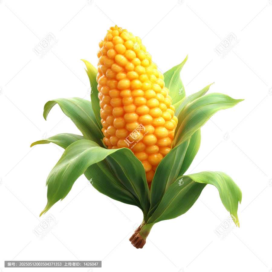 [免摳素材]新鮮玉米棒子高清特寫圖片