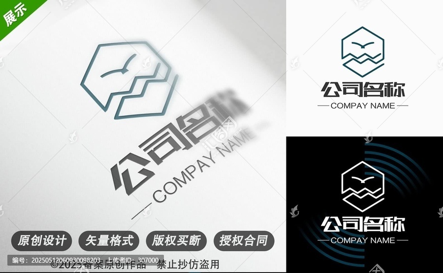 簡約幾何風(fēng)公司標(biāo)志設(shè)計