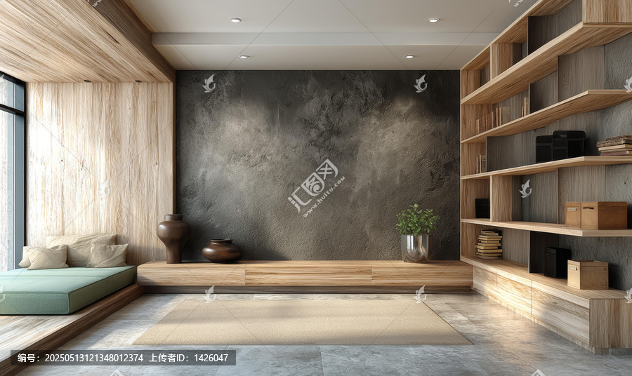 現(xiàn)代日式風(fēng)格客廳室內(nèi)設(shè)計(jì)