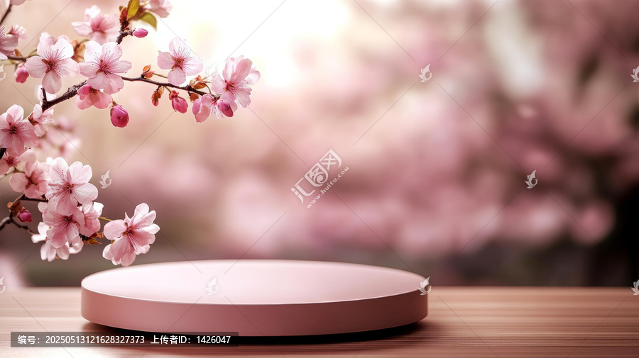 春天櫻花展臺圖片