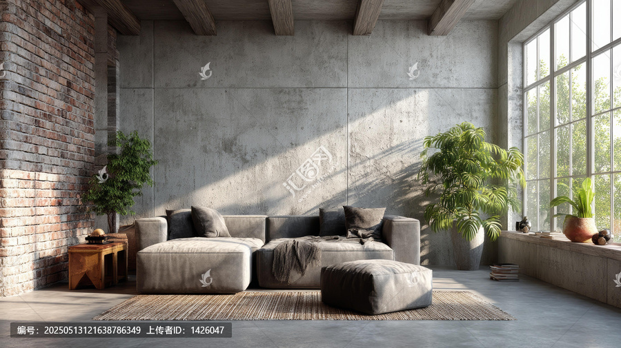 工業(yè)風(fēng)loft公寓客廳
