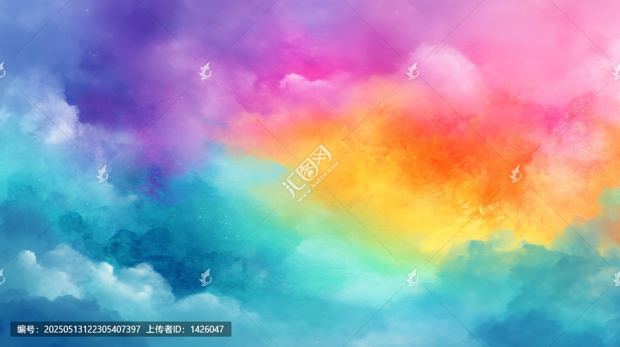 夢幻色彩天空畫