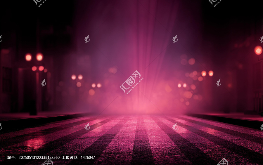 神秘夜色城市街景抽象背景圖
