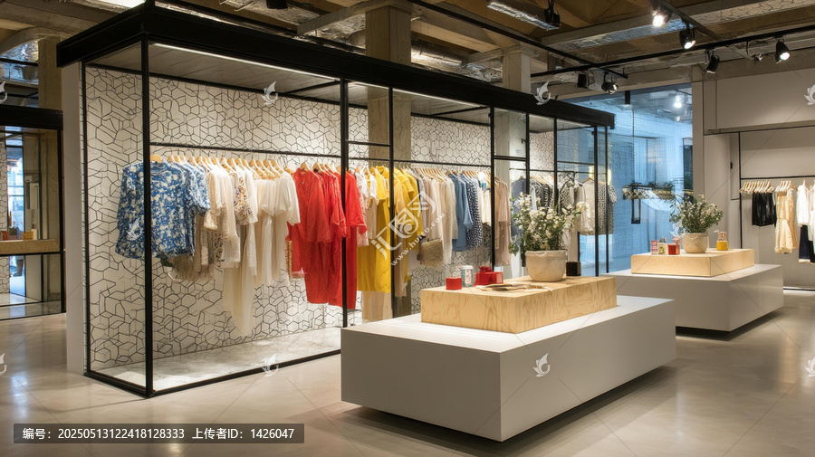 現(xiàn)代服裝精品店店內(nèi)設計
