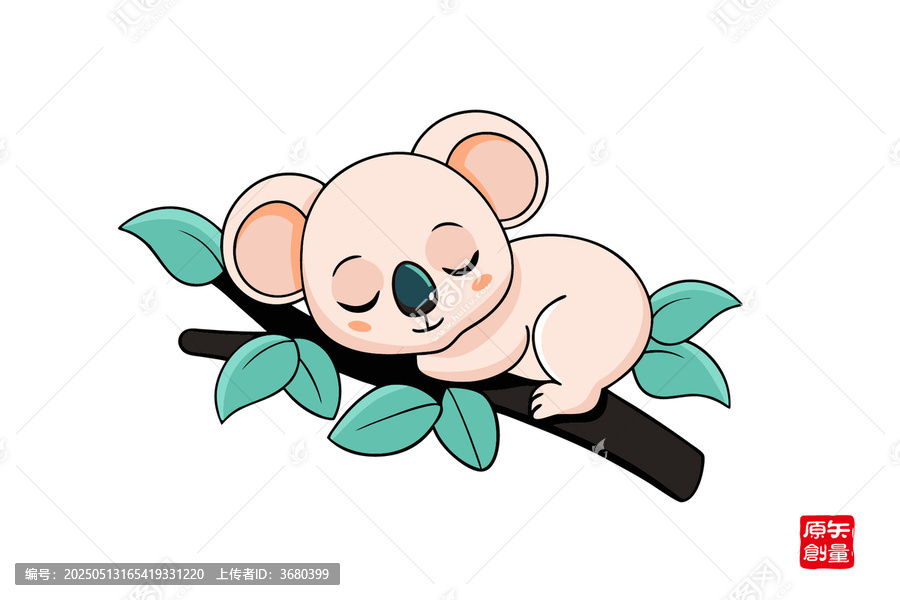 可愛考拉枝頭愜意休憩