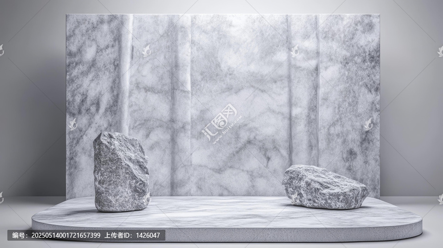 抽象極簡(jiǎn)大理石展示臺(tái)