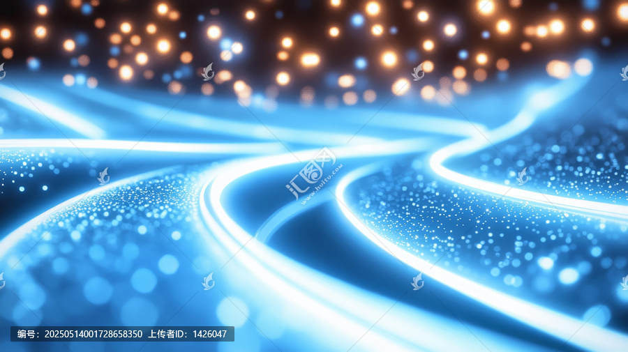 光線軌跡與數(shù)字網(wǎng)絡(luò)的抽象藝術(shù)