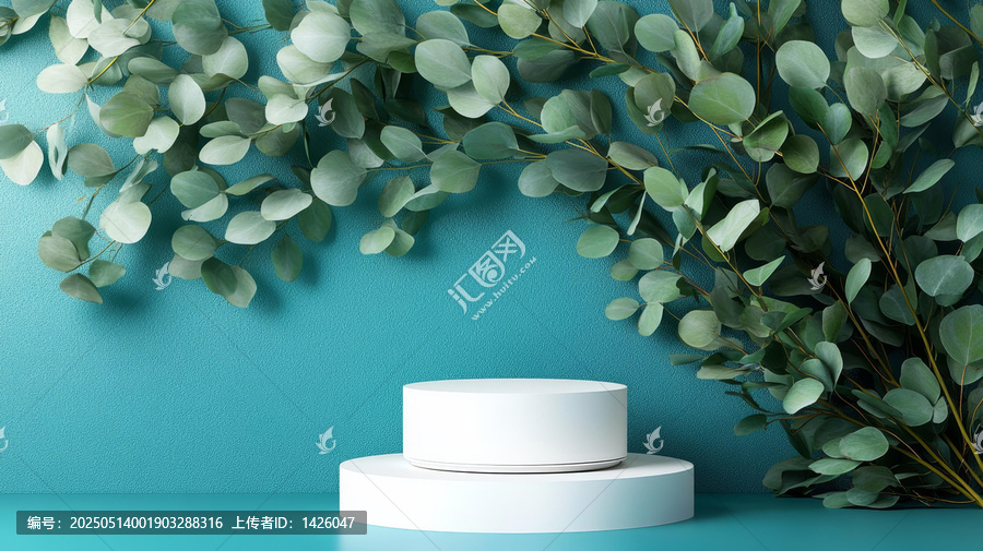 現(xiàn)代極簡尤加利展示臺(tái)