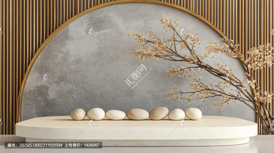 現(xiàn)代極簡風(fēng)格展示臺背景圖
