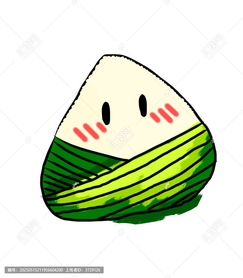 可愛卡通形象的粽子
