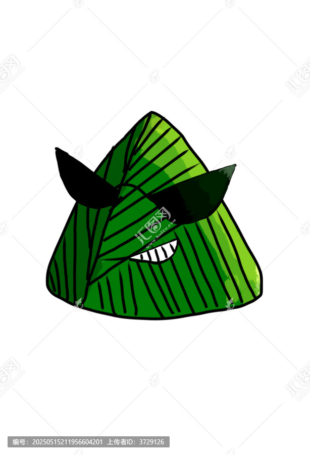 戴墨鏡的個性卡通粽子
