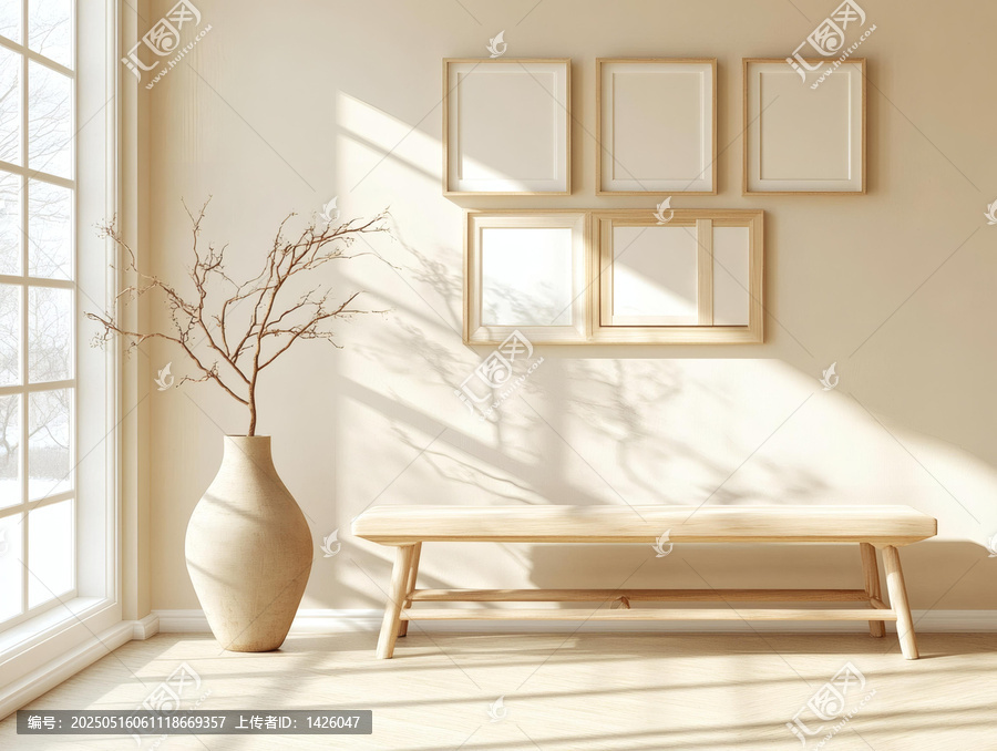 極簡現(xiàn)代室內(nèi)設(shè)計與木質(zhì)長椅