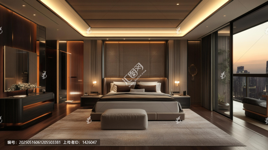 現(xiàn)代奢華臥室室內(nèi)設(shè)計(jì)