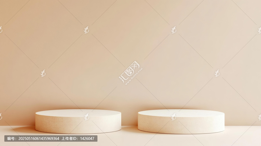 極簡(jiǎn)米色產(chǎn)品展示臺(tái)