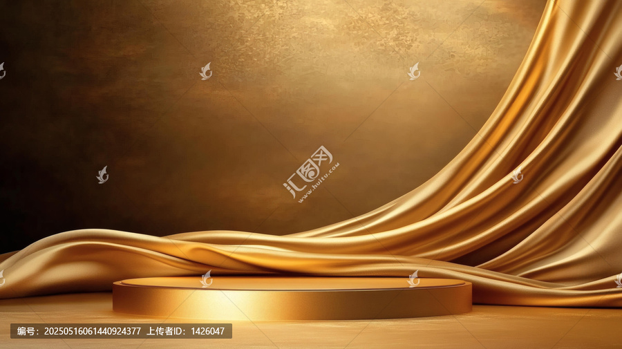 奢華金色織物展示臺(tái)
