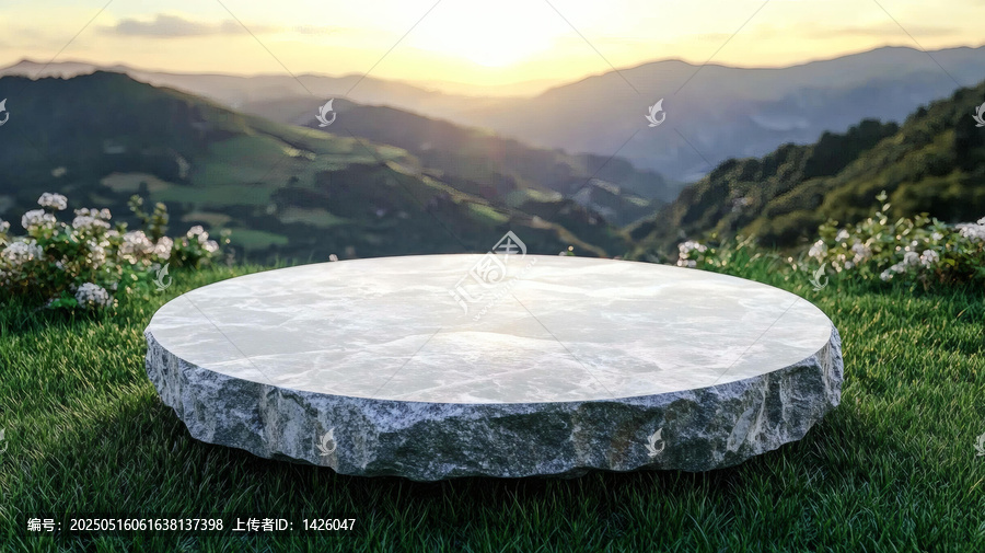 山景自然石頭展示臺