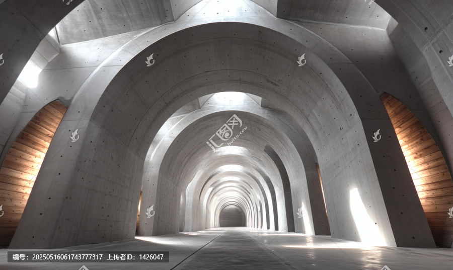 現(xiàn)代混凝土拱形隧道建筑設(shè)計(jì)