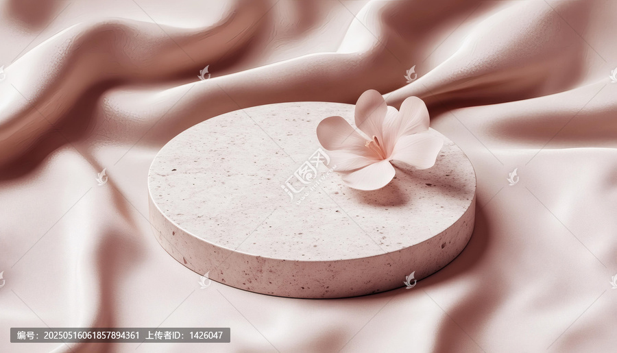 溫柔粉嫩花朵展臺