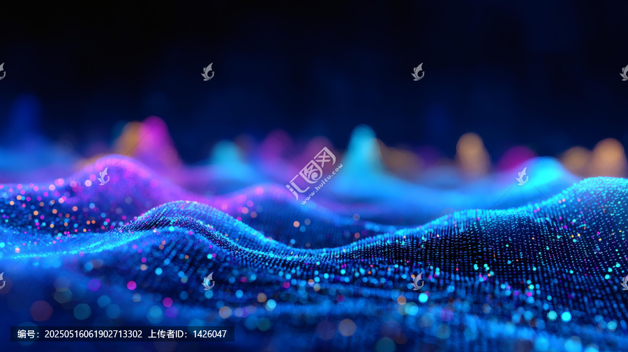 抽象數(shù)字波紋科技圖