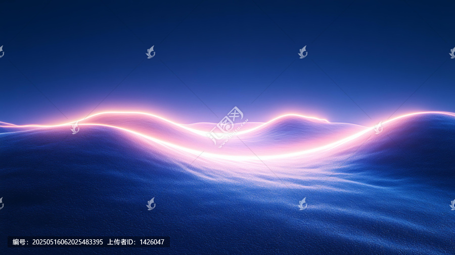 未來(lái)霓虹沙漠景觀