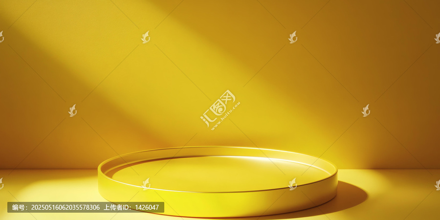 黃色極簡產(chǎn)品展示背景圖