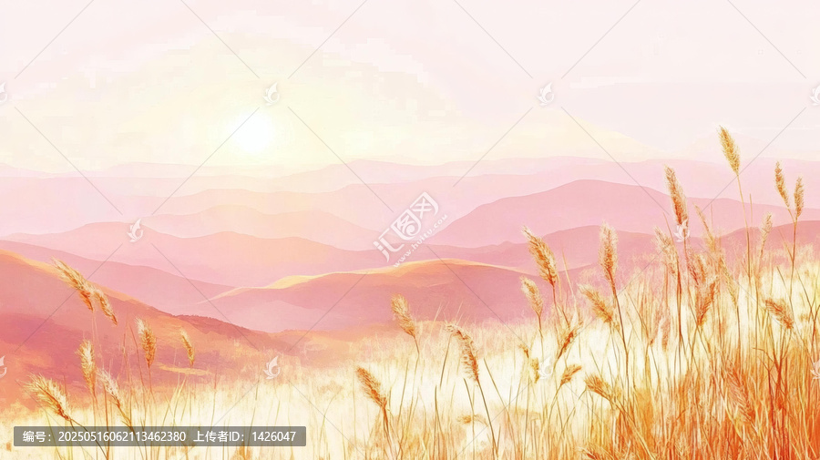 夢幻山巒朝陽美景