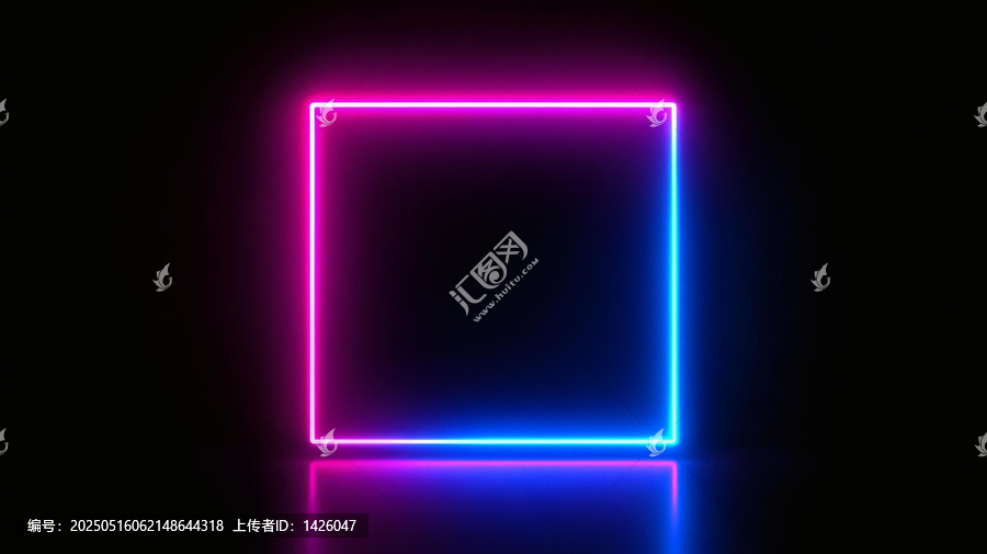 霓虹方框抽象背景圖