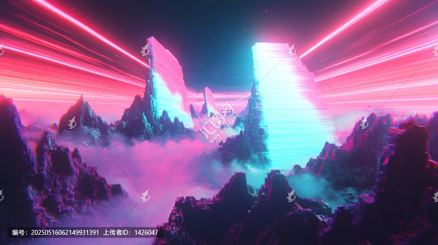 霓虹未來景觀