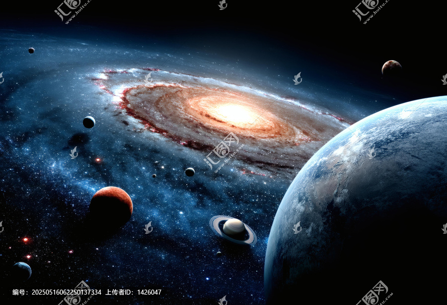 浩瀚宇宙中的星系與行星