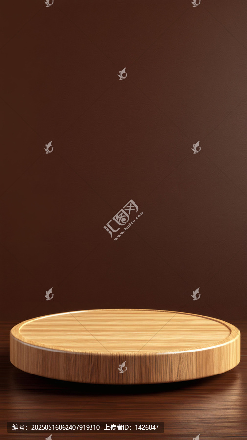 木質(zhì)圓形展示平臺背景圖