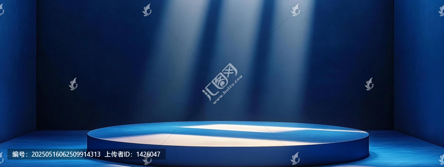 深藍(lán)色產(chǎn)品展示舞臺(tái)
