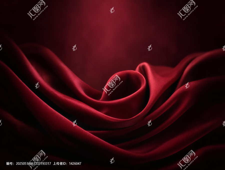 華美紅絲綢質(zhì)感背景圖