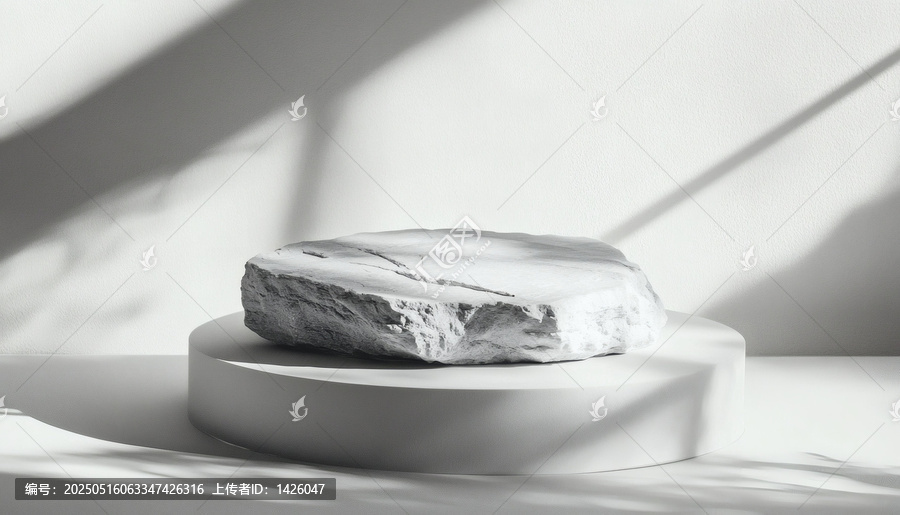 極簡(jiǎn)白色石頭產(chǎn)品展示臺(tái)