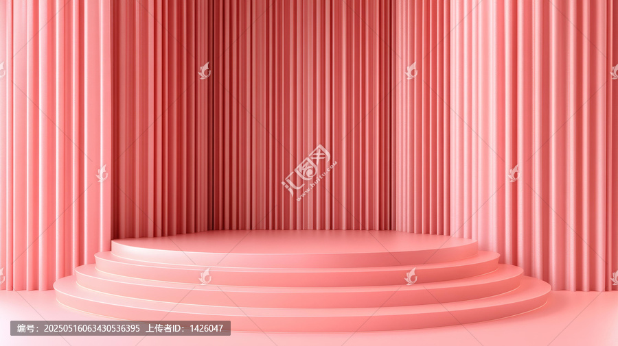 粉紅色幾何舞臺(tái)展示