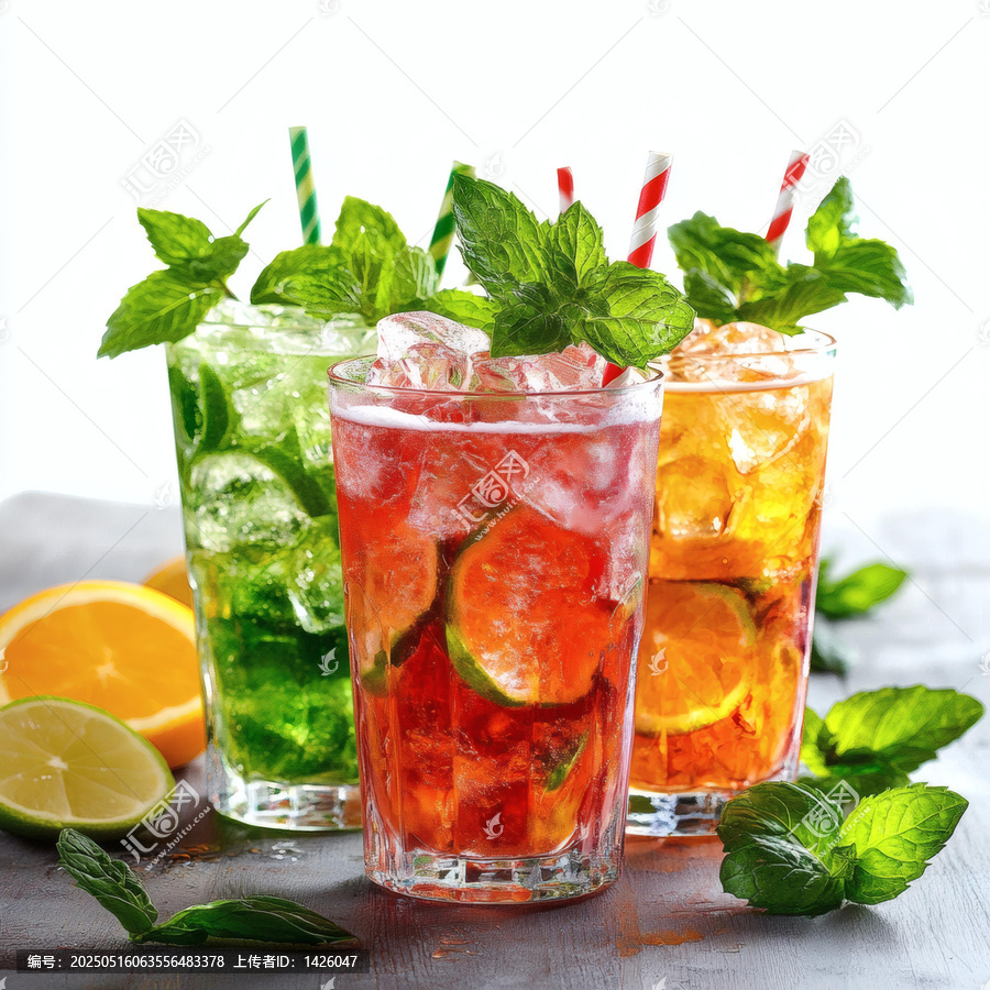 清涼夏日薄荷冰飲
