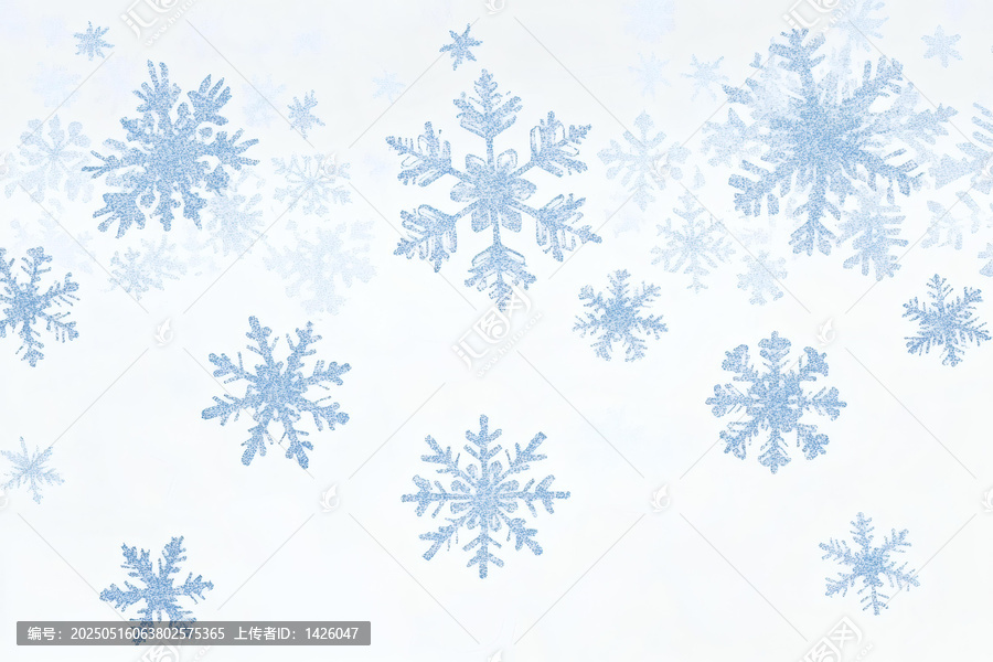 冬季雪花背景圖案設(shè)計(jì)