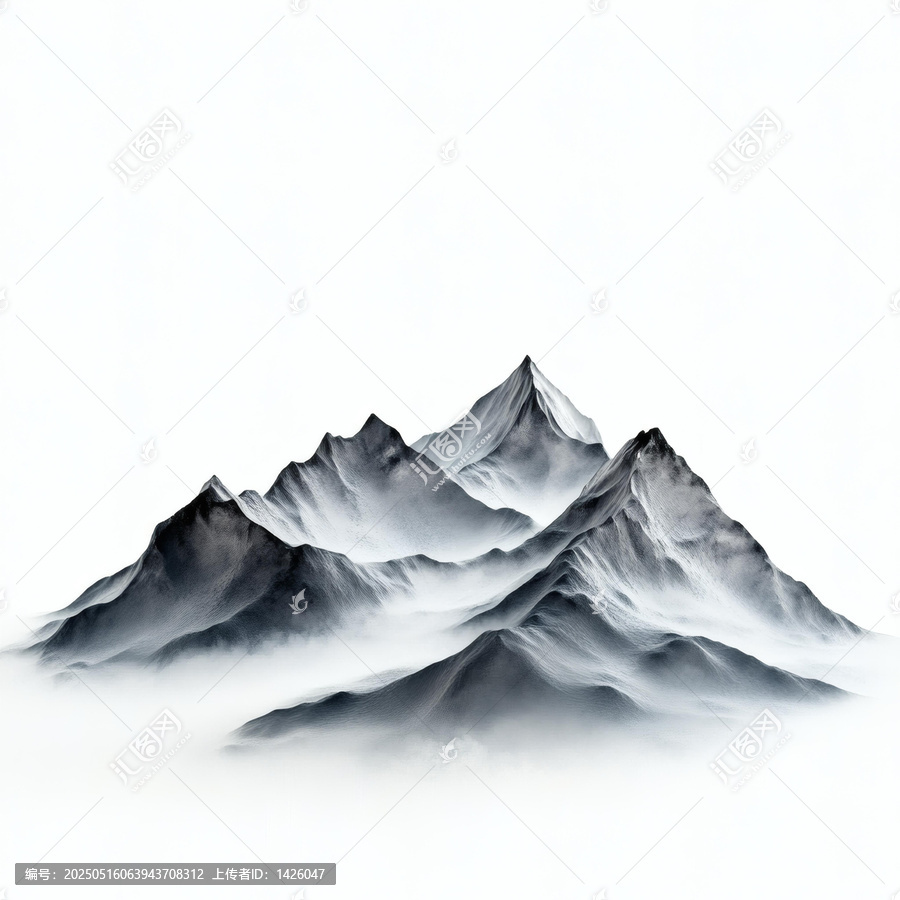 水墨山水畫圖