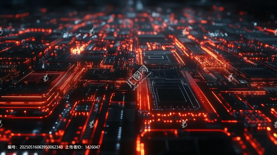 抽象電路板設計圖