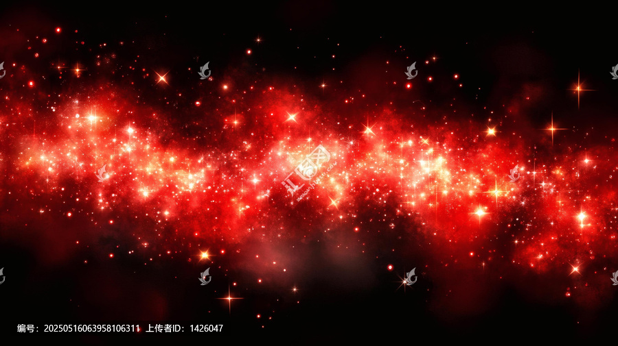 絢麗紅星系宇宙背景圖